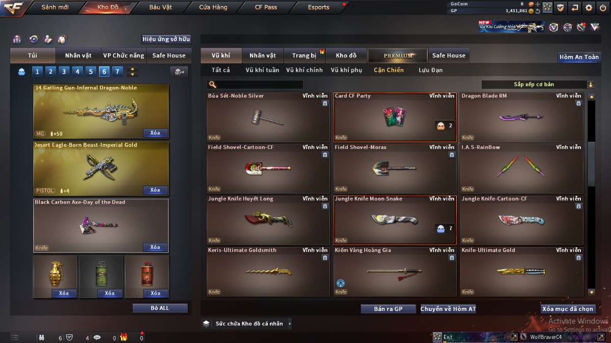 shop acc cf uy tin gia re